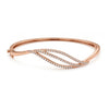 0.30 CT Leaf Design Bangle with Round Cut Diamonds