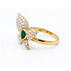 1.26 CT Emerald Heart Cut Butterfly Shape Diamond Ring