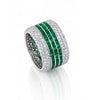 2.62 CT Emerald Square Diamond Eternity Ring