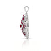 4.19 CT Ruby and Diamond Cluster Pendant